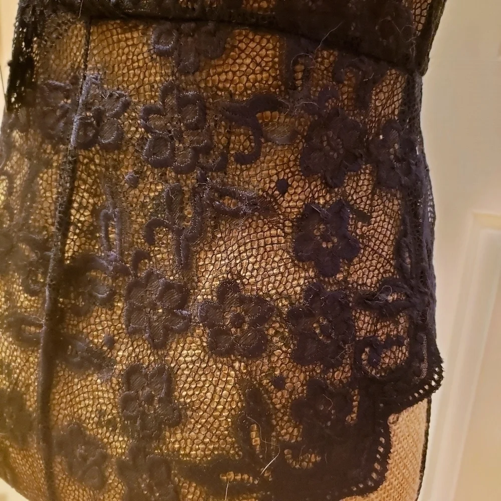 NWT Avid Love Women's Medium Black Deep V-Neck Lace Baby Doll Bodysuit Valentine - Picture 5 of 7